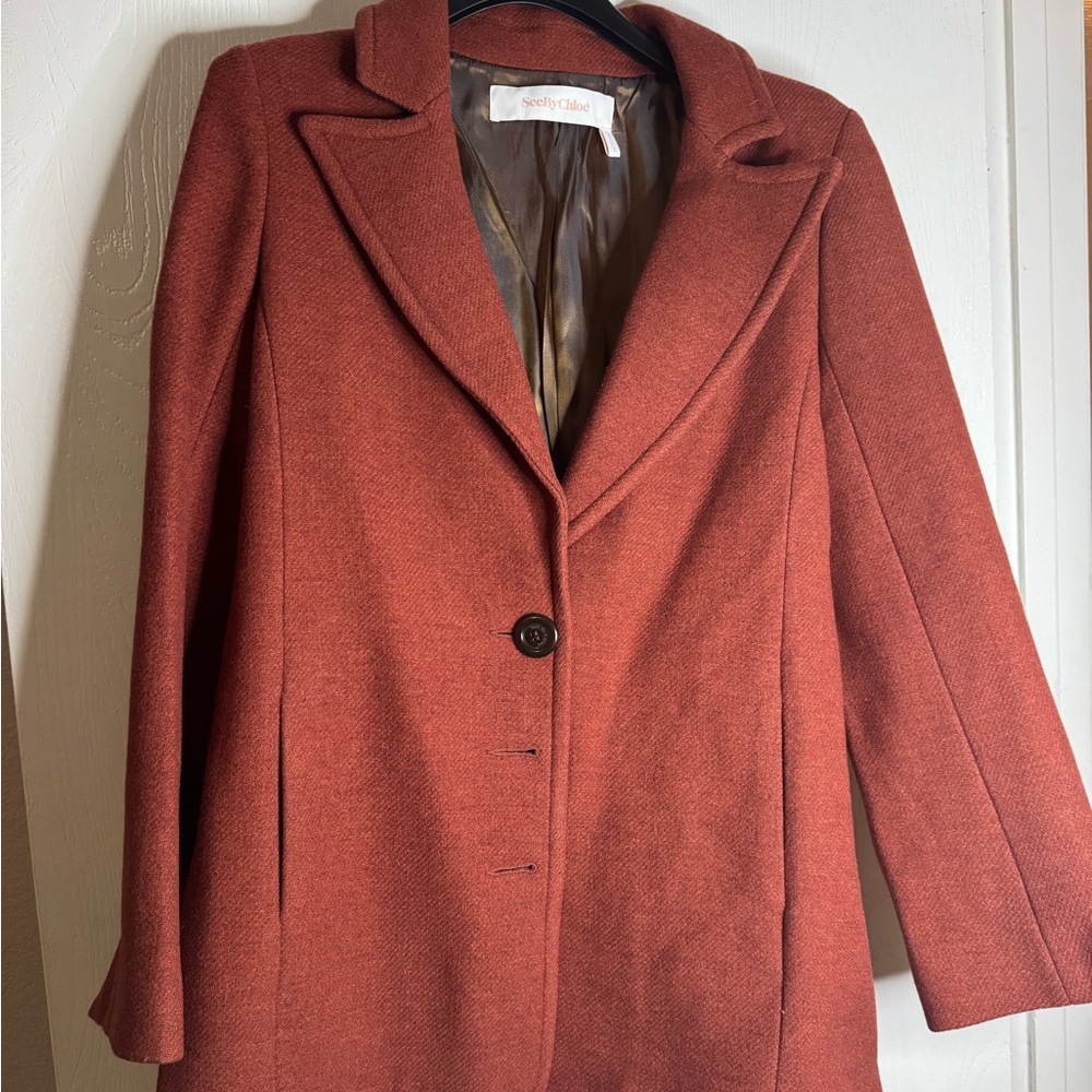 See By Chloe Rust Blazer